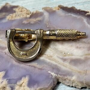 Gold Micrometer Tie Clip.